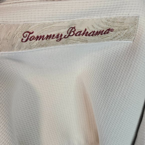 Tommy Bahama Long Sleeve Button Down, Cream, Silk, Size Medium - Picture 2 of 7